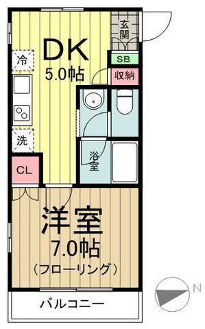 T-STYLE WASEDA(1DK/3階)の間取り写真