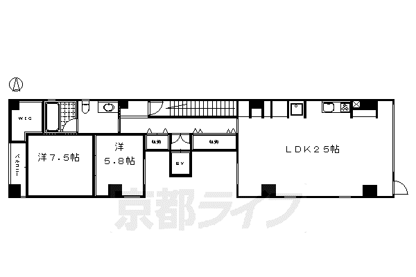 DODOハウス(2LDK/4階)の間取り写真