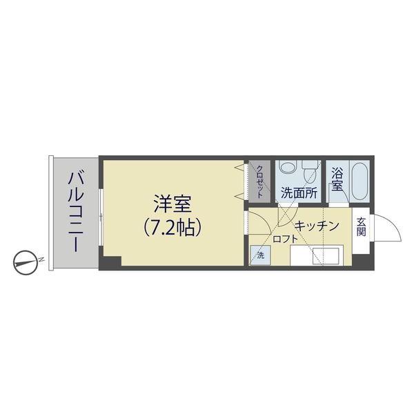 メゾン朋泉高砂(1K/8階)の間取り写真