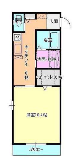 ファイン・ヴィラ(1K/1階)の間取り写真