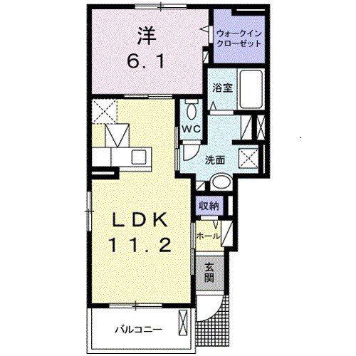 レジェンシーII(1LDK/1階)の間取り写真