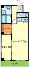 ピオニー久宝寺(1LDK/6階)の間取り写真