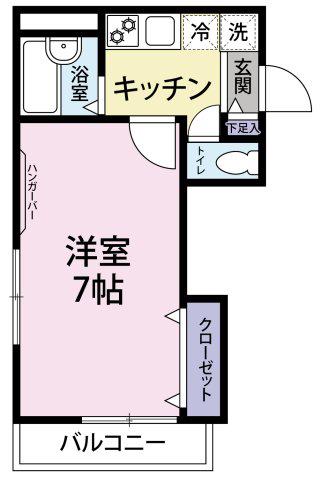 メゾンロワール一番館(1K/3階)の間取り写真