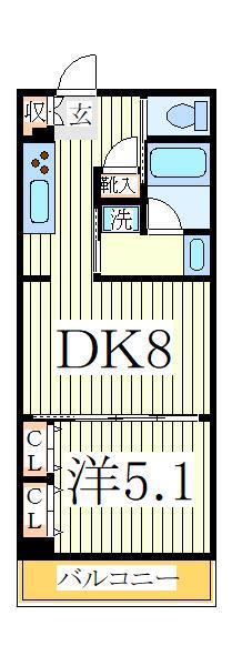 ART RESIDENCE IN KASHIWA-NO-HA(1DK/3階)の間取り写真