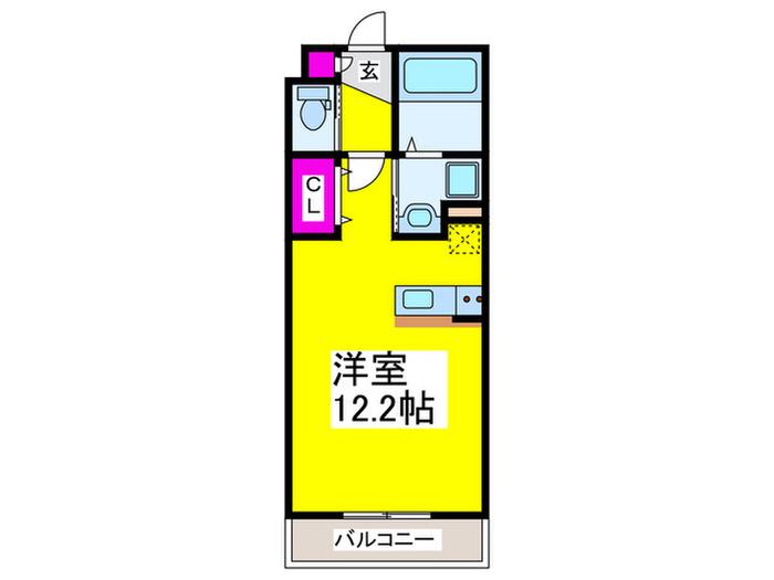 フィアスコート北助松I(ワンルーム/2階)の間取り写真
