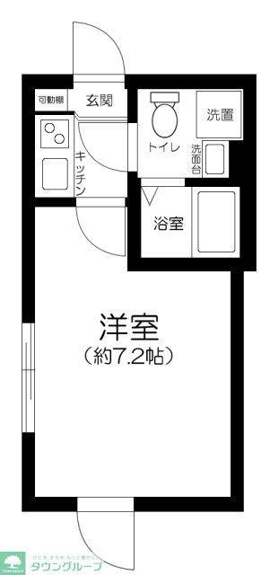 コートカリーナ竹ノ塚(1K/3階)の間取り写真