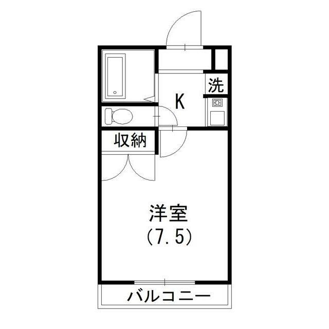 レジデンスジュネス(1K/1階)の間取り写真