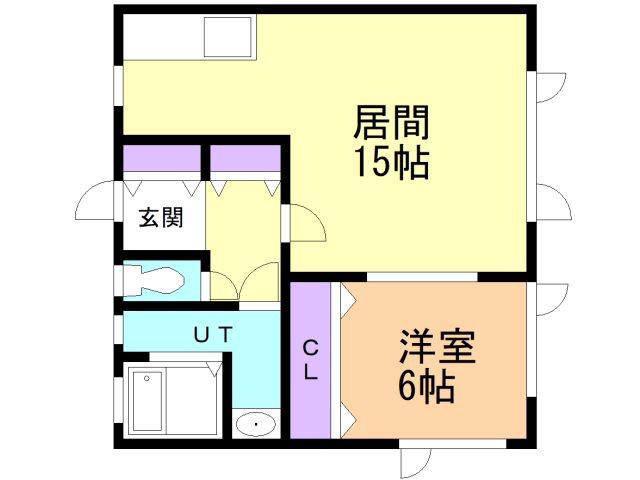 セジュール弐番館(1LDK/2階)の間取り写真