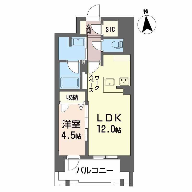 OXION太閤通(1LDK/8階)の間取り写真