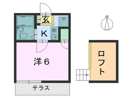 橿原神宮第5マンション(1K/1階)の間取り写真
