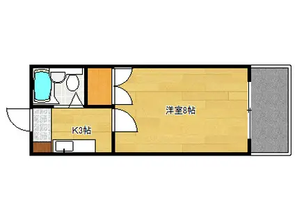 エステート平成(1K/3階)の間取り写真
