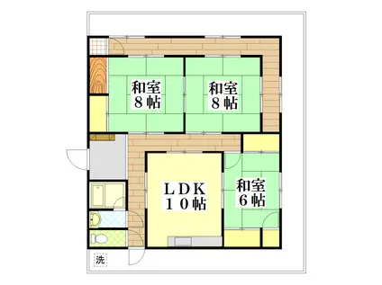 根本ハイツ(3LDK/2階)の間取り写真