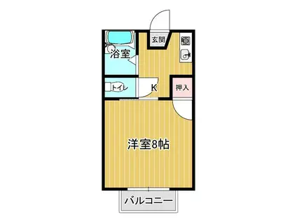 メゾンドアリスト(1K/2階)の間取り写真