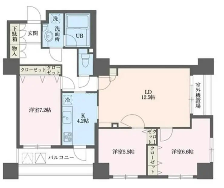 ドゥーエ横浜駅前 16階階 間取り