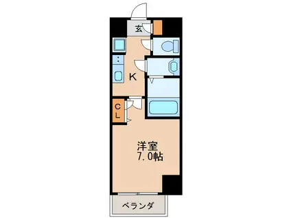 クラシタイヤー新栄(1K/4階)の間取り写真
