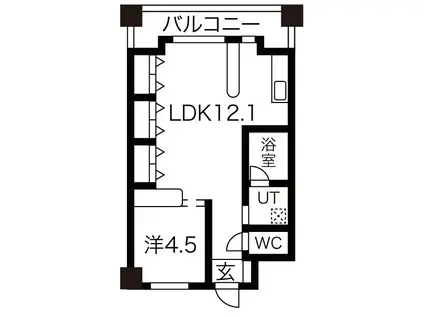 名星ビル(ワンルーム/3階)の間取り写真
