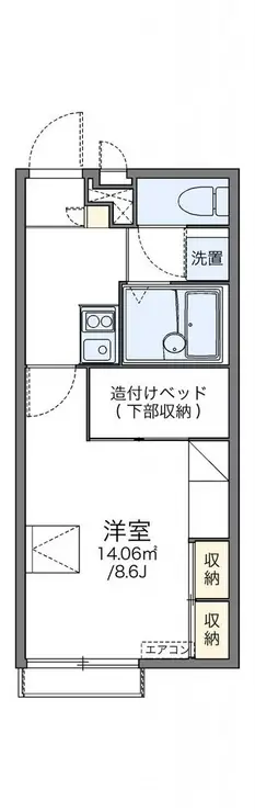 レオパレスロワール郡本 2階階 間取り