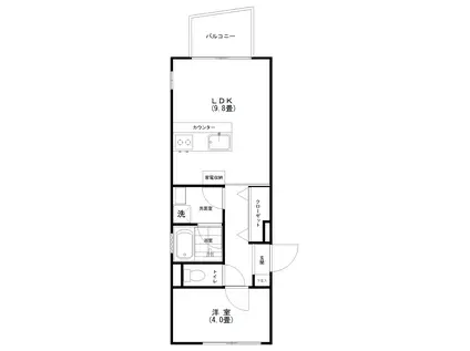 N.CUORE(1LDK/2階)の間取り写真