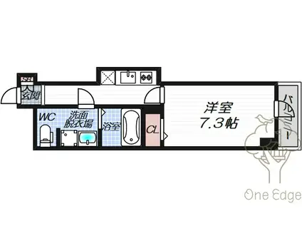 COMENZE梅田(1K/5階)の間取り写真