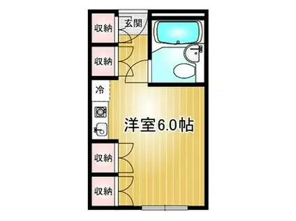 東カン名古屋キャステール(ワンルーム/11階)の間取り写真