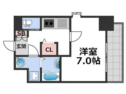 リデア南堀江(1K/5階)の間取り写真
