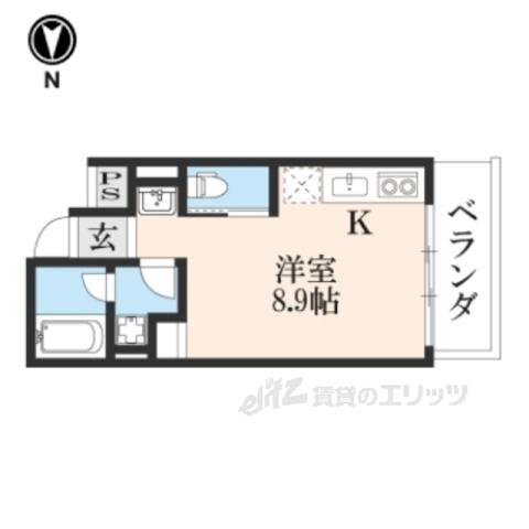 MAHIA・SUN―YOU(ワンルーム/2階)の間取り写真