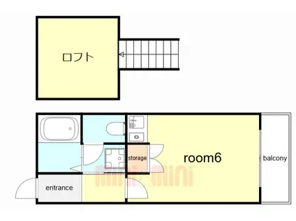 ワコーレ須磨寺(ワンルーム/2階)の間取り写真