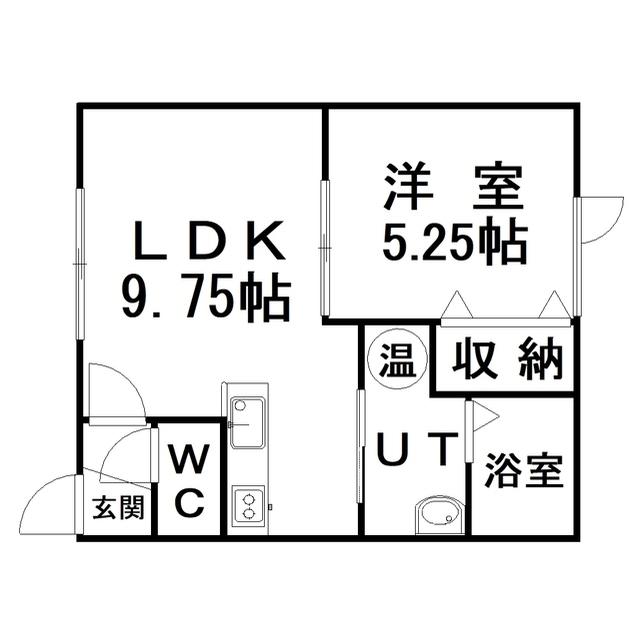 ハピネス富士見スカイハイツ(1LDK/2階)の間取り写真
