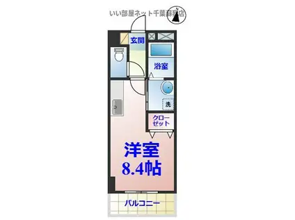 ヴィルポート21(ワンルーム/2階)の間取り写真