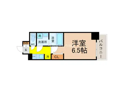 S-RESIDENCE今池ARCANA(1K/7階)の間取り写真