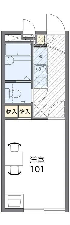 レオパレスジョイフル 1階階 間取り