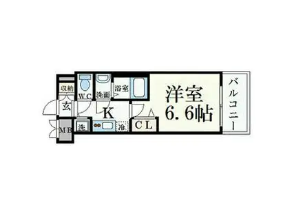 プレサンス 名古屋STATIONアライブ(1K/6階)の間取り写真