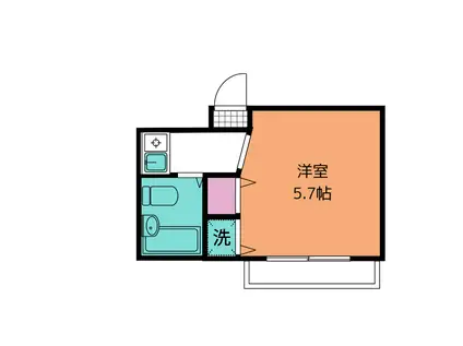 プランドール武蔵野(ワンルーム/3階)の間取り写真