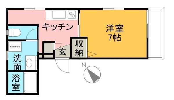 ビュー倉敷(1K/3階)の間取り写真