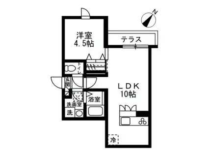 グランデュール春日(1LDK/3階)の間取り写真