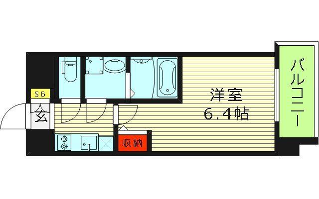 エスリード ザ・イーストレジデンス大阪城(1K/3階)の間取り写真
