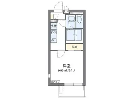 クレイノ領家セブン(1K/2階)の間取り写真