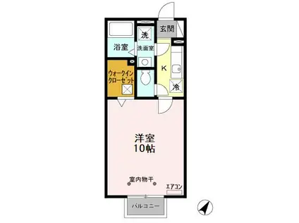 ESTRONDE(1K/1階)の間取り写真