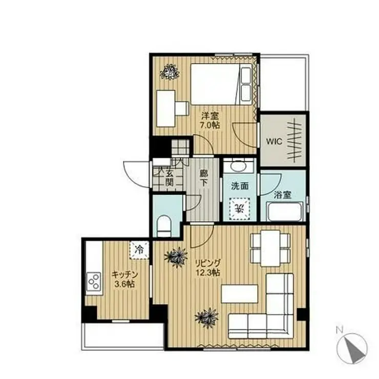 エルグランデ南麻布 5階階 間取り