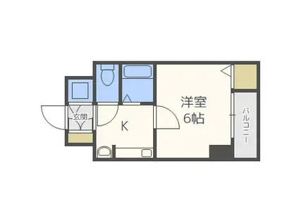 グローディア天満橋(1K/6階)の間取り写真