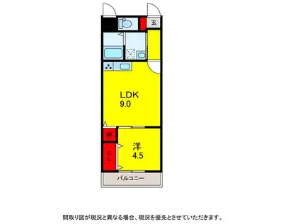 LIKE四街道(1LDK/2階)の間取り写真