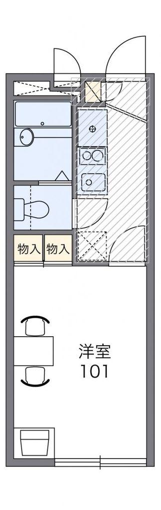 レオパレスT&S(1K/2階)の間取り写真