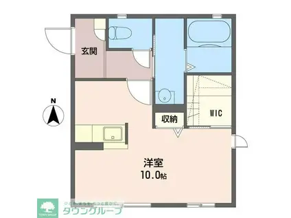 フラッツ・ジョイ(ワンルーム/1階)の間取り写真