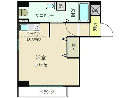 B・BOX(1K/3階)の間取り写真