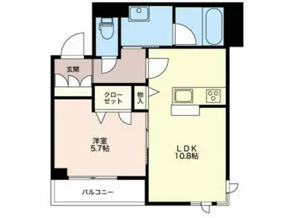 エクラシエ梅沢(1LDK/3階)の間取り写真