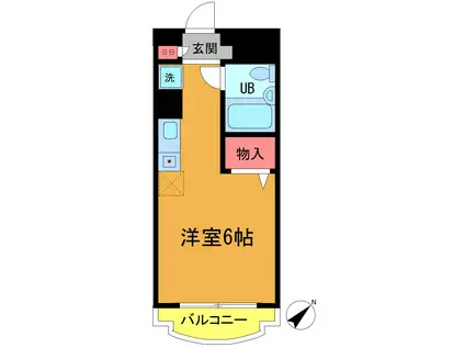 ホロンプラザ行徳(ワンルーム/1階)の間取り写真