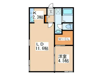 ART PARK II(1LDK/3階)の間取り写真