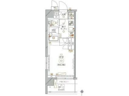 クレイシア池上リフィール(1K/6階)の間取り写真