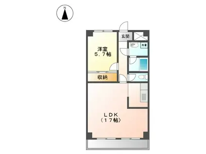 モリヒロスクエア(1LDK/3階)の間取り写真