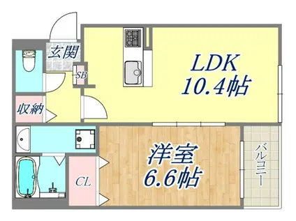 サンロイヤルⅠ(1LDK/1階)の間取り写真